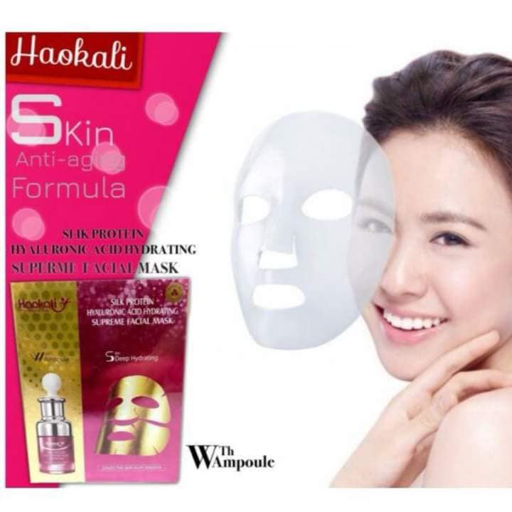 Haokali Silk Protein Hyaluronic Acid Hydrating 1 Sheet Mask