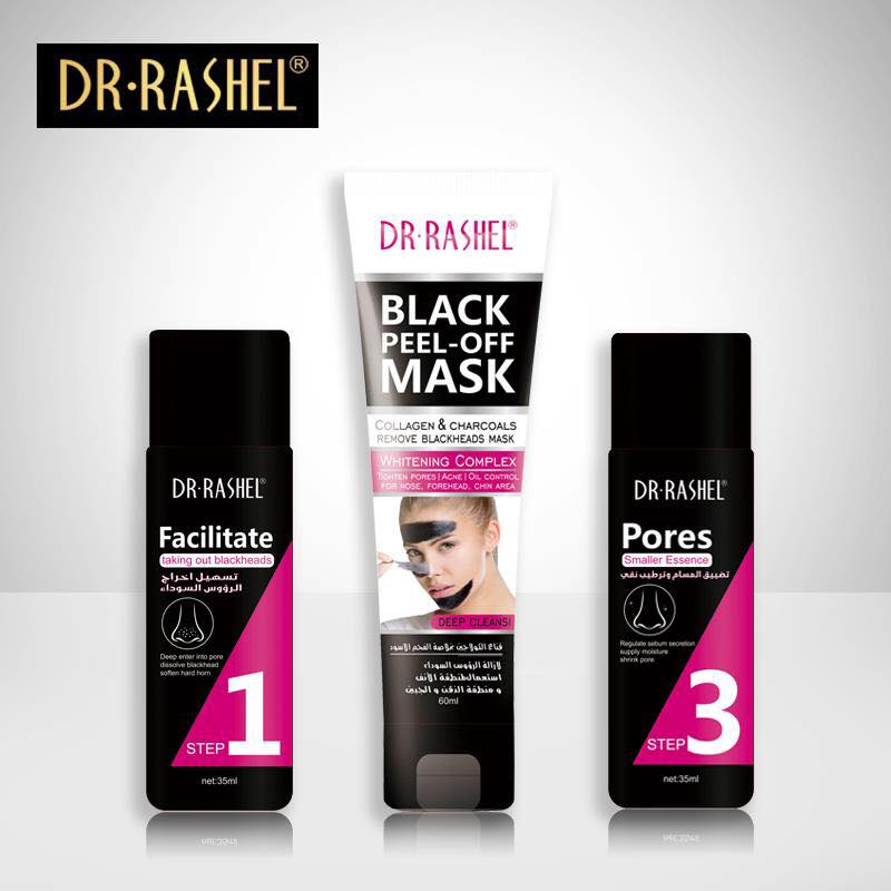 Dr Rashel CHARCOAL WHITENING BLACK PEEL OFF MASK (3 IN 1)