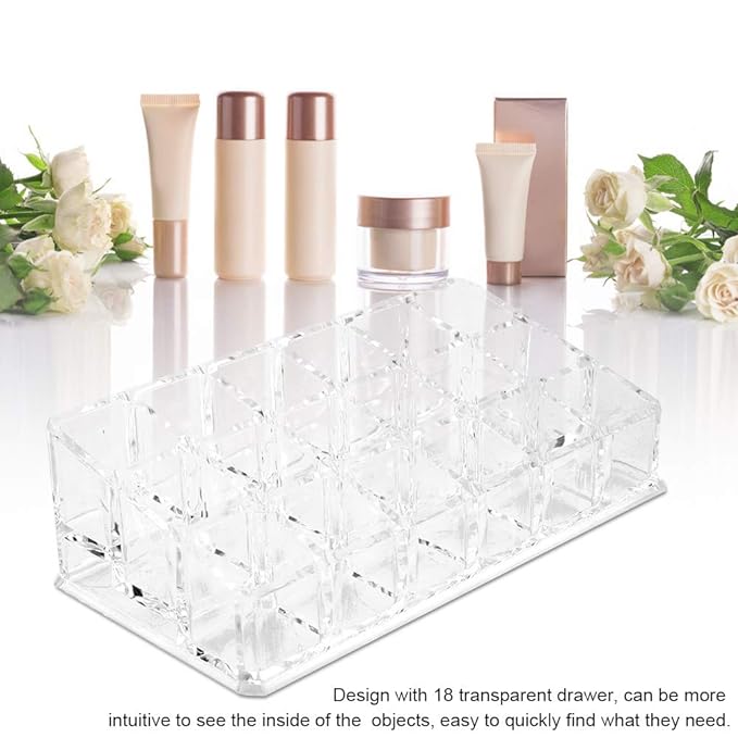 Desktop Box, Durable Cosmetic Storage Box, Acrylic for Cosmetic Lipstick ||