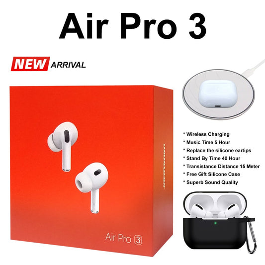 Air Pro 3 True Wireless Earbuds Bluetooth 5.0 with Black Silicone Case