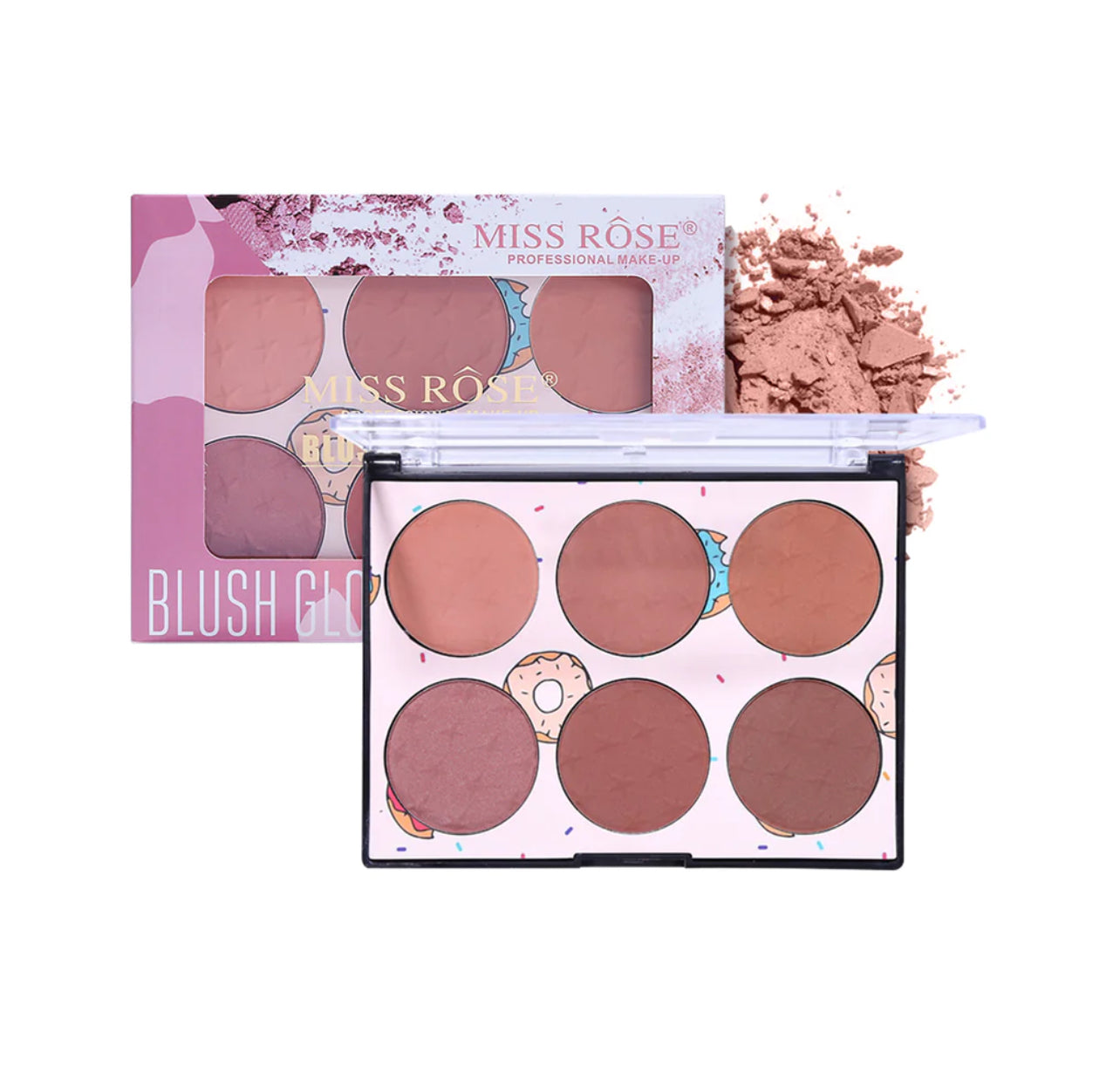 Miss Rose 6 Colors Blush Glow Kit