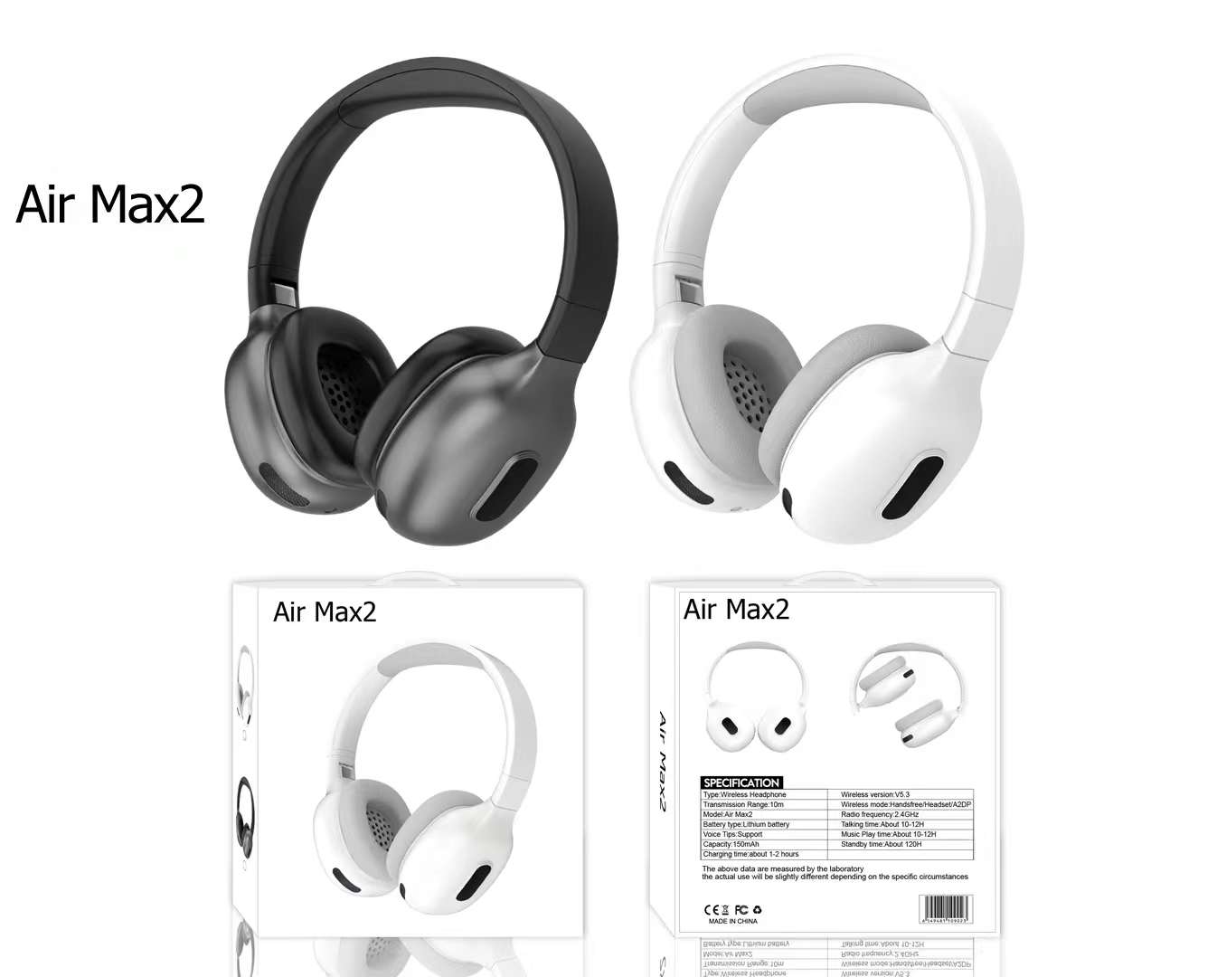 Air Max 2 Wireless Bluetooth Headphone