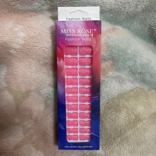 Miss Rose stick on manicure nails Nail Set For Girls / Artificial Nails For ladies
