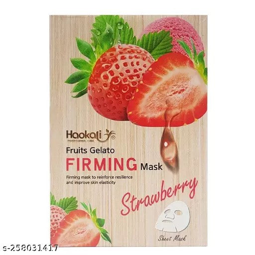 Haokali Strawberry  Fruits Gelato Firming Facial Face Mask 1 Sheet