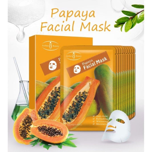 Aichun Beauty Papaya Facial Anti-Acne Refreshing 1 Sheet Mask 25ml
