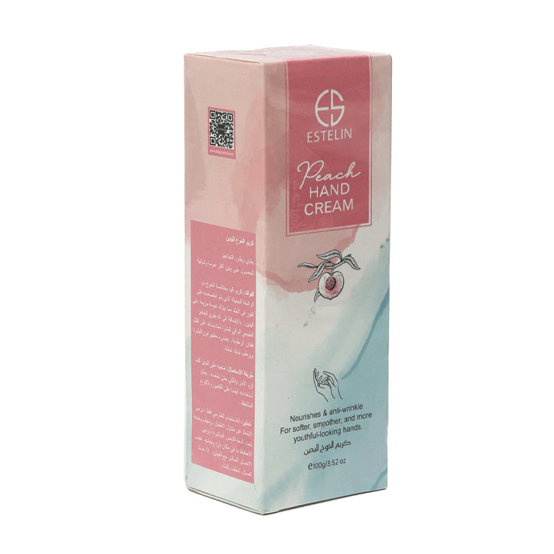 Estelin Peach Hand Cream Nourishing & Anti-Wrinkle For Softer Smoother