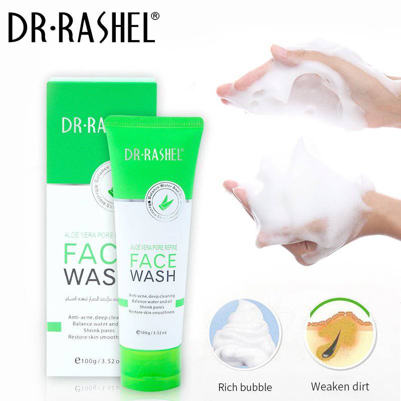 DR RASHEL Aloe Vera Pore Refine Anti-acne, Deep Cleaning Face Wash 100g