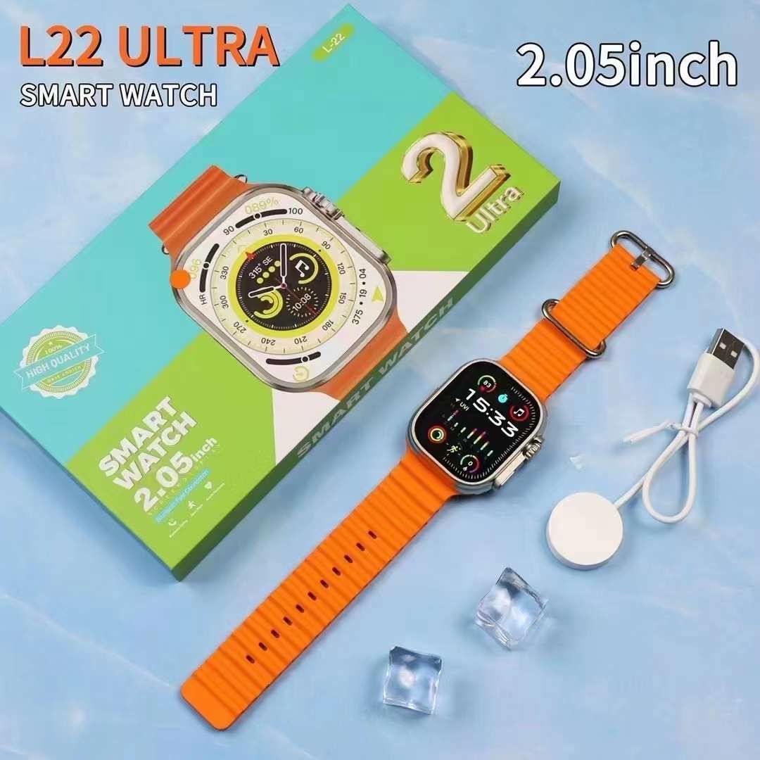 L22 Ultra 2 Smart Watch 49mm 2.05 inch display  with Wireless Charger